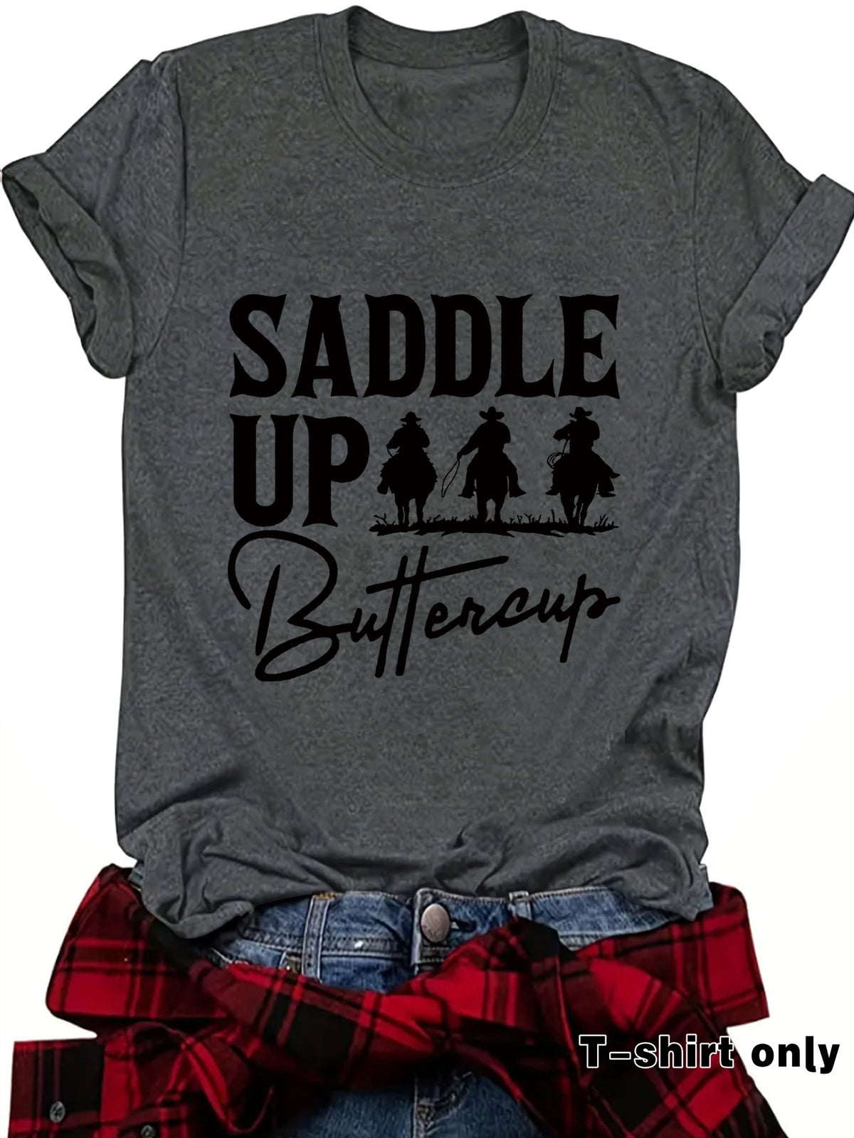 Short sleeved Western round neck shirt
