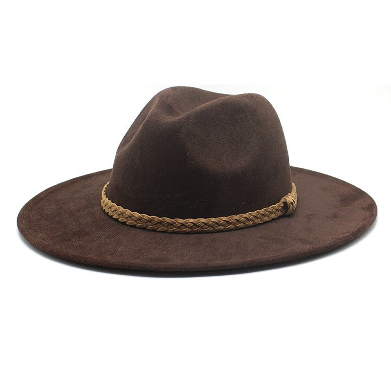 Western Cowboy Hat Suede Casual Versatile Knit Hat