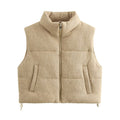Knitted cotton vest for women
