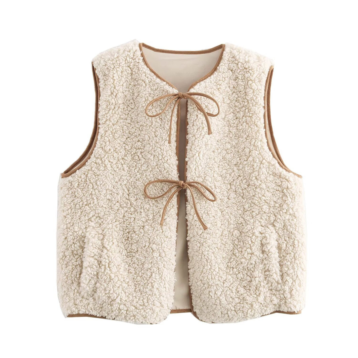 Versatile lambskin vest for women
