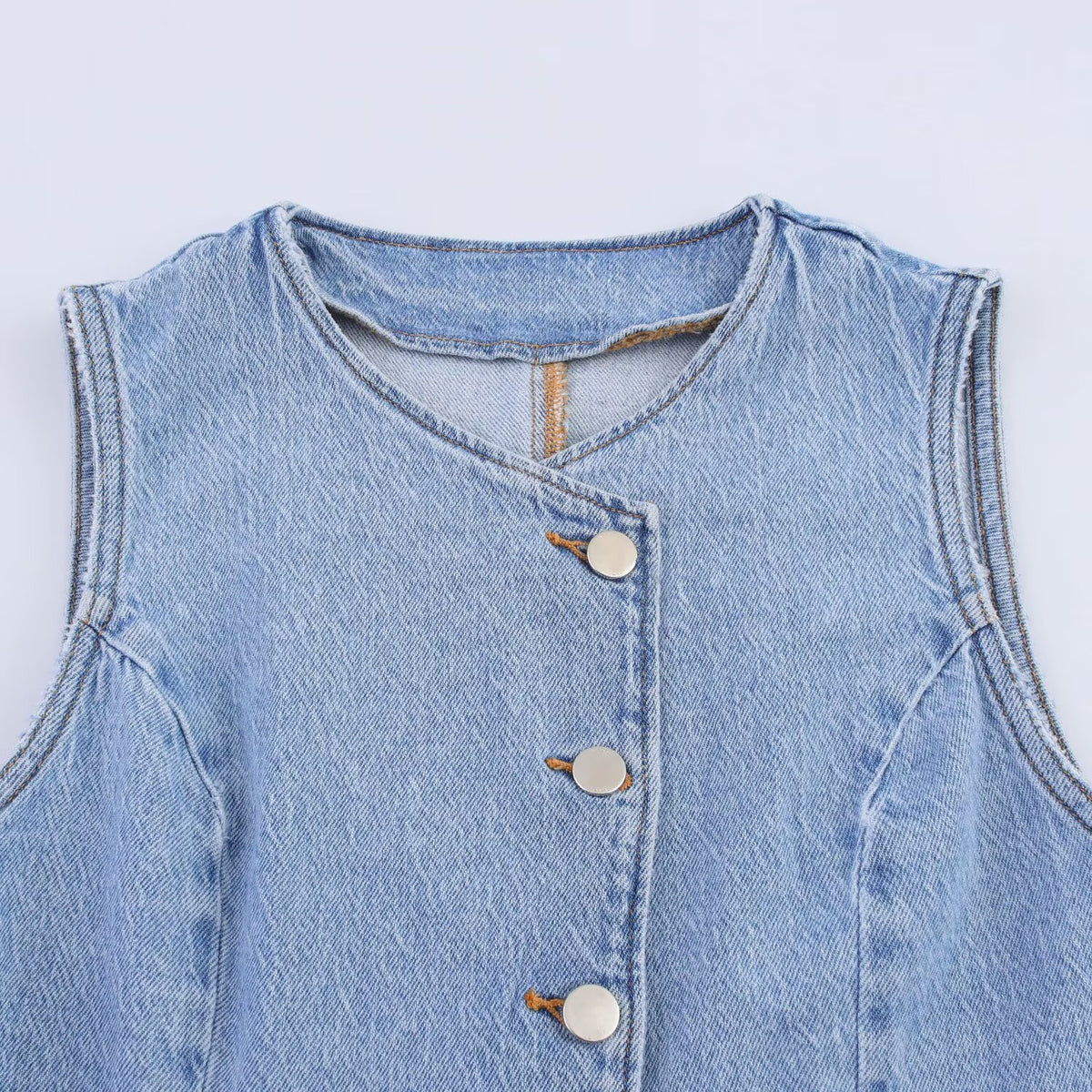 Versatile denim vest for women