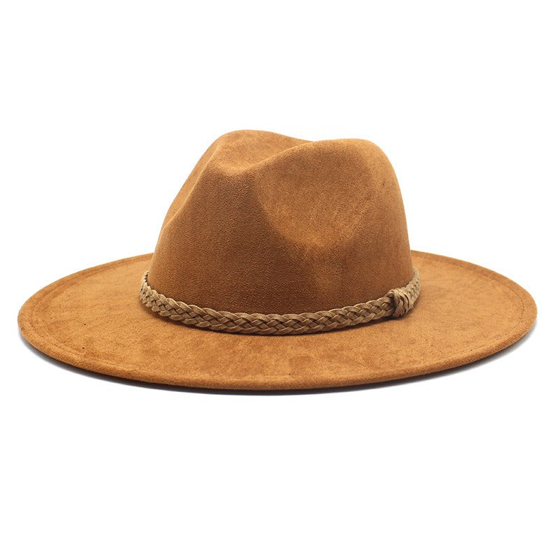 Western Cowboy Hat Suede Casual Versatile Knit Hat