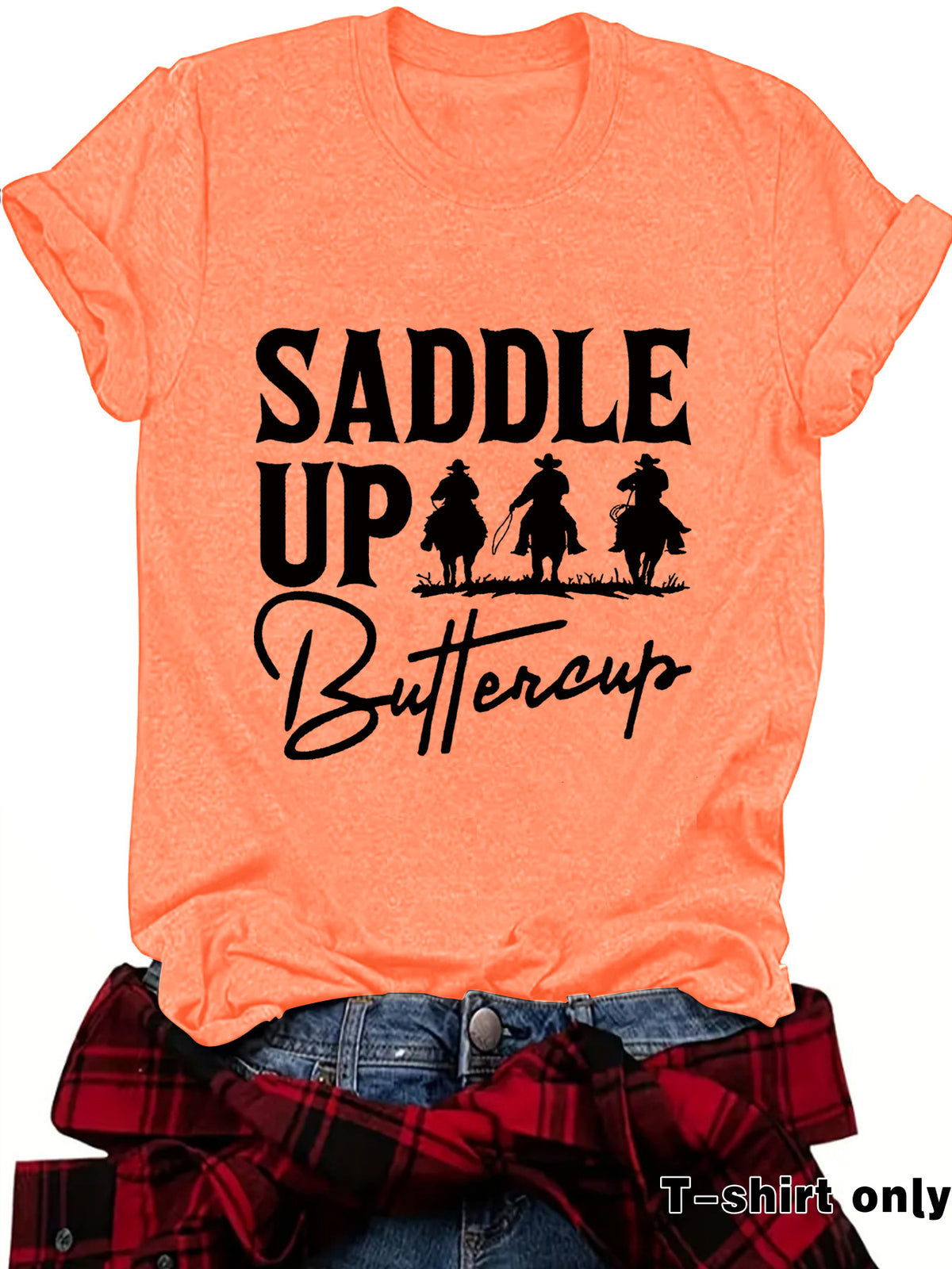 Short sleeved Western round neck shirt