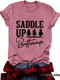 Short sleeved Western round neck shirt