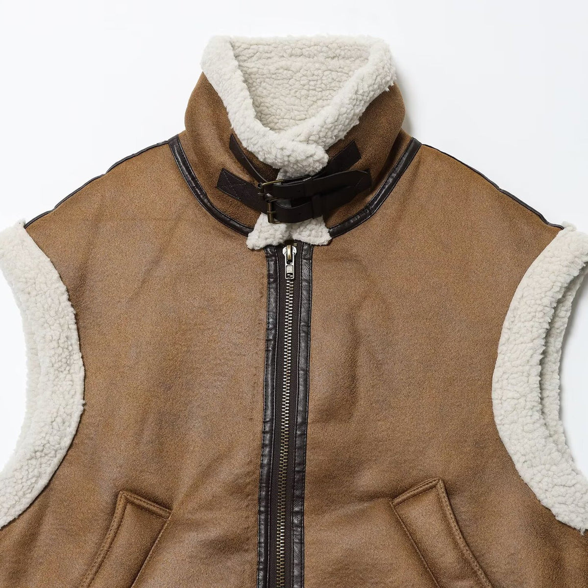 Fleece patchwork vest for women